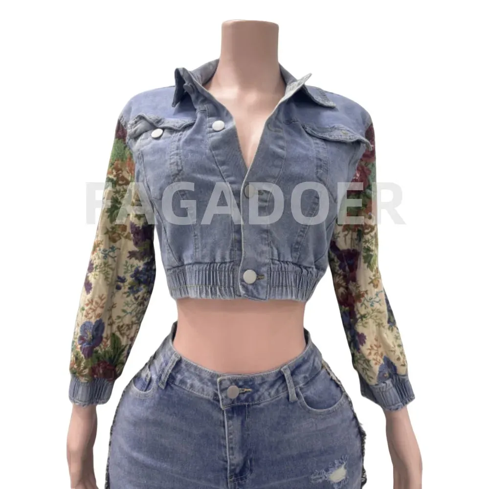 Patchwork Denim Jacket & Jeans