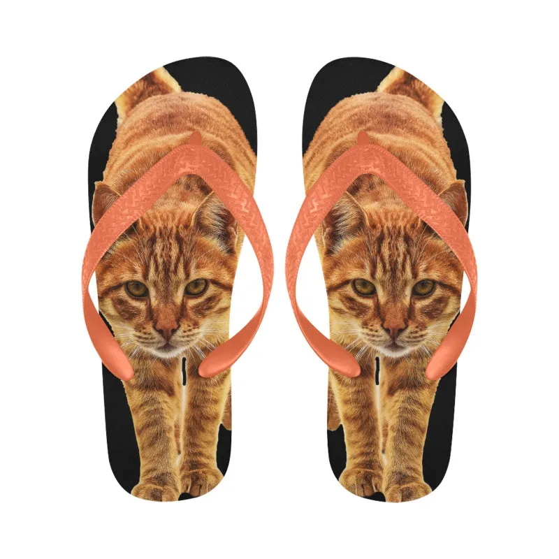 Red Cat Flip Flops Cat Lover Gifts