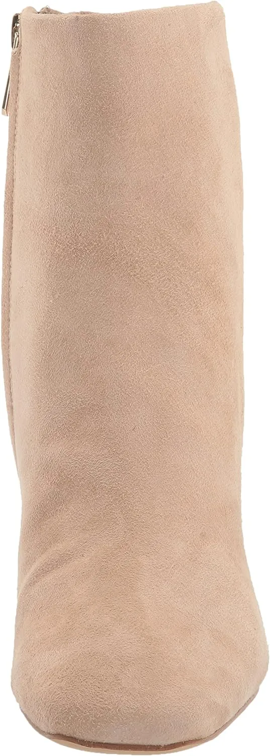 Sam Edelman Fawn Warm Oat Stacked Block Heeled Squared Toe Fashion Ankle Boots