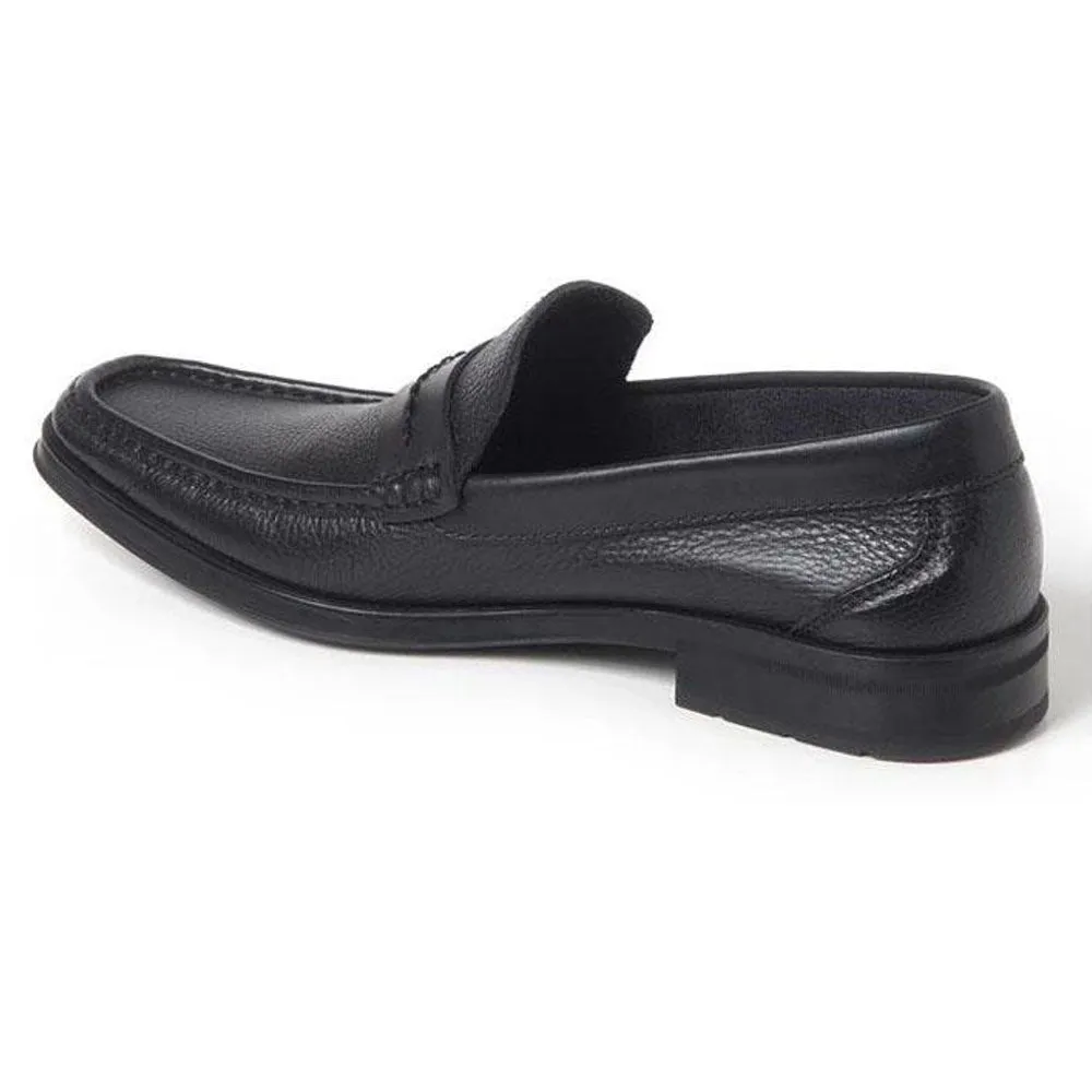 Sandro Moscoloni Duero Black Leather Penny Loafer