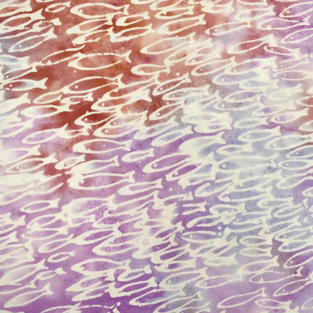 School of Fish Exclusive Rayon Batik Lavender