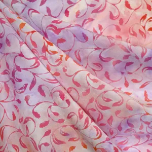 Scrolling Vine Exclusive Rayon Batik Lilac/Fuchsia