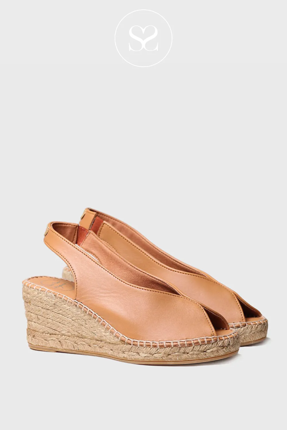 TONI PONS LAILA TAN PEEP TOE ESPADRILLE WEDGE SANDAL