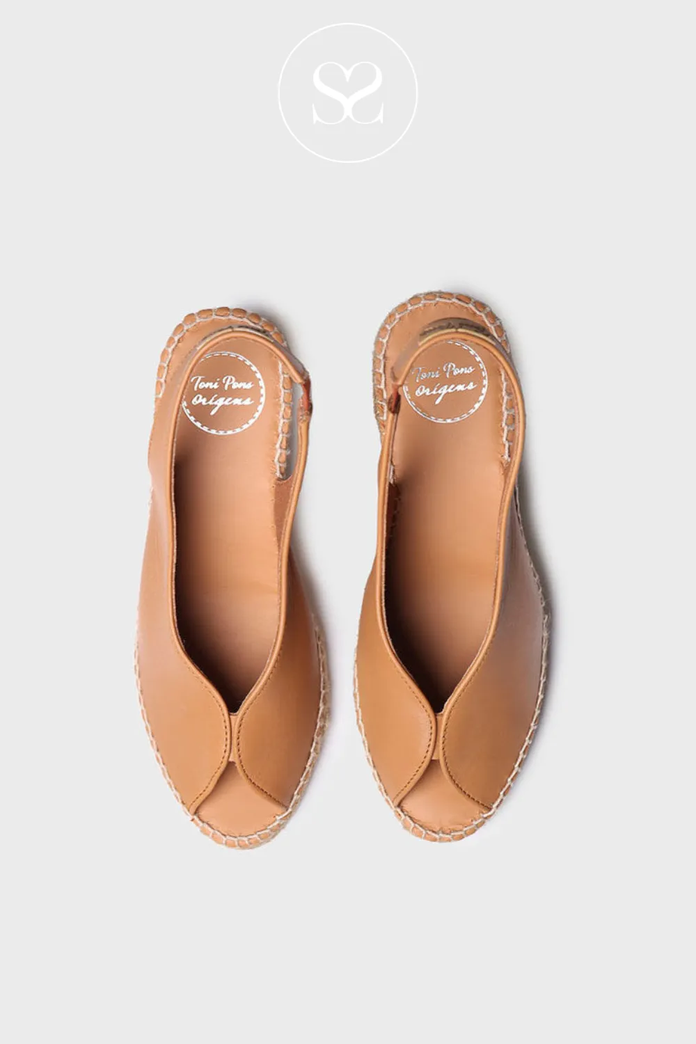 TONI PONS LAILA TAN PEEP TOE ESPADRILLE WEDGE SANDAL