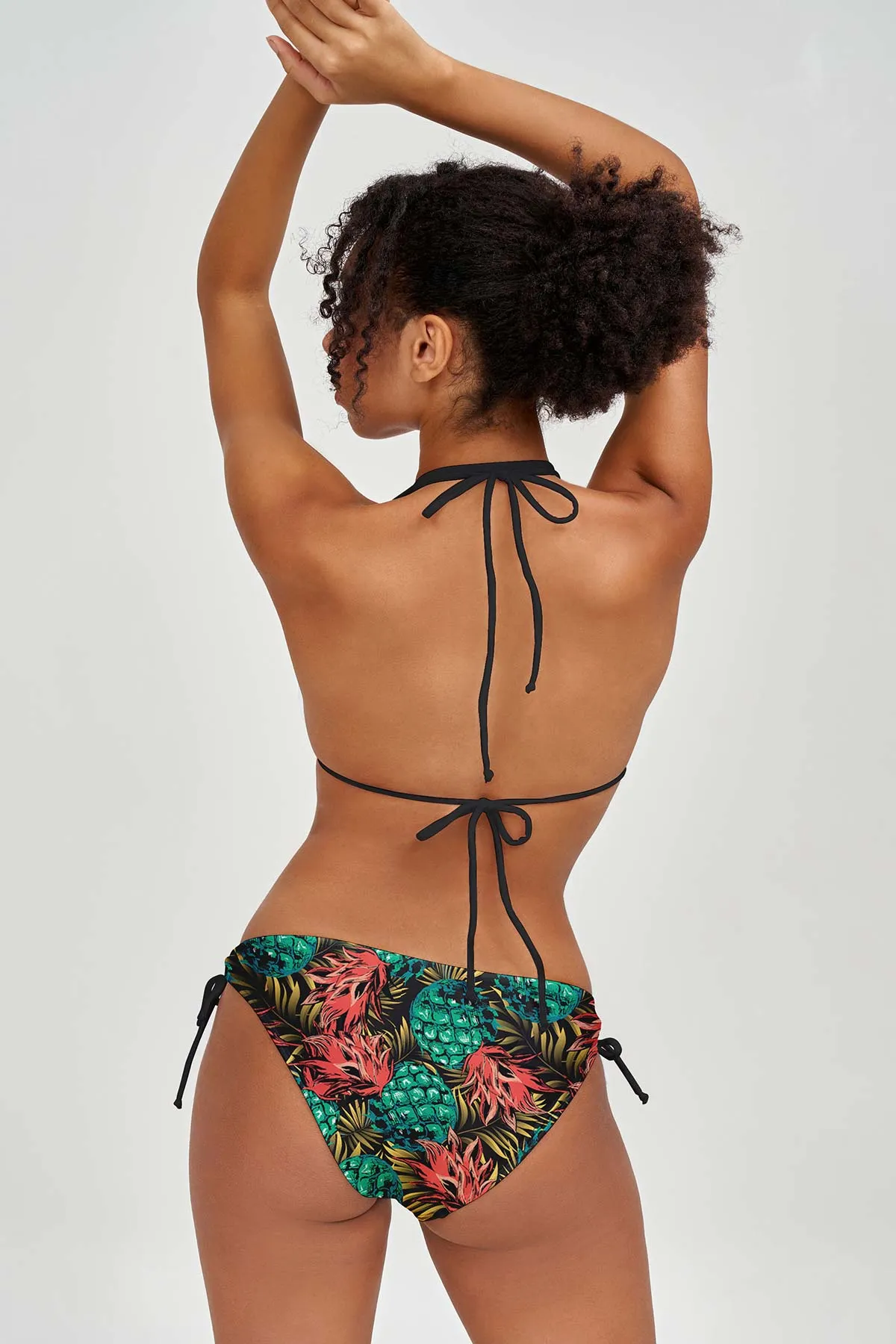 Tropicana Sofia Pineapple Loop Tie Side Hipster Bikini Bottom - Women