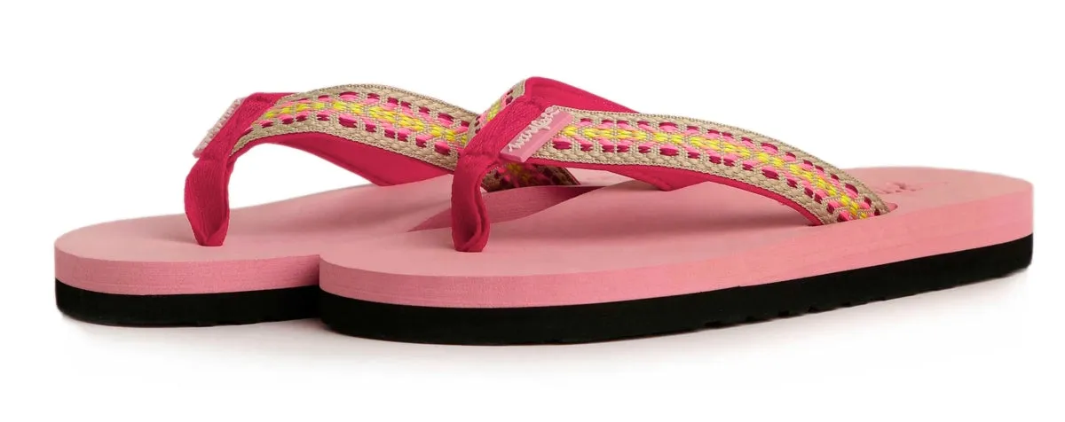 Weird Fish Womens Adila Braided Flip Flops - Pale Pink