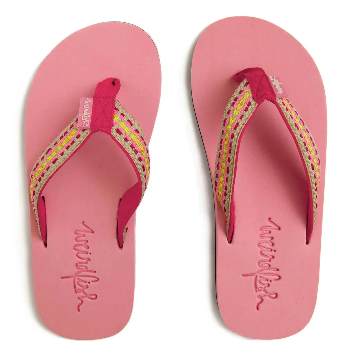 Weird Fish Womens Adila Braided Flip Flops - Pale Pink