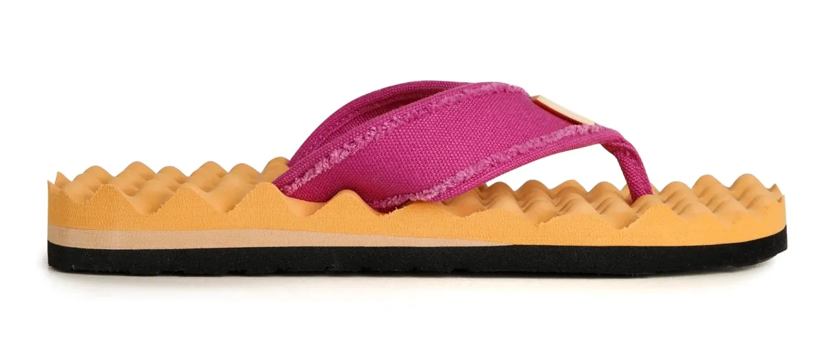 Weird Fish Womens Cayman Waffle Sole Flip Flops - Apricot