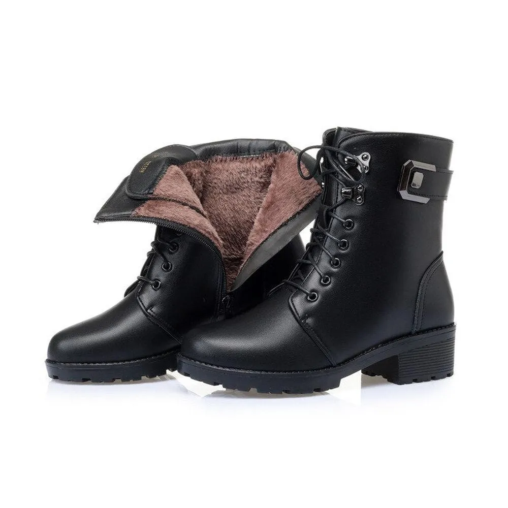 Women Genuine Leather Ankle Boots