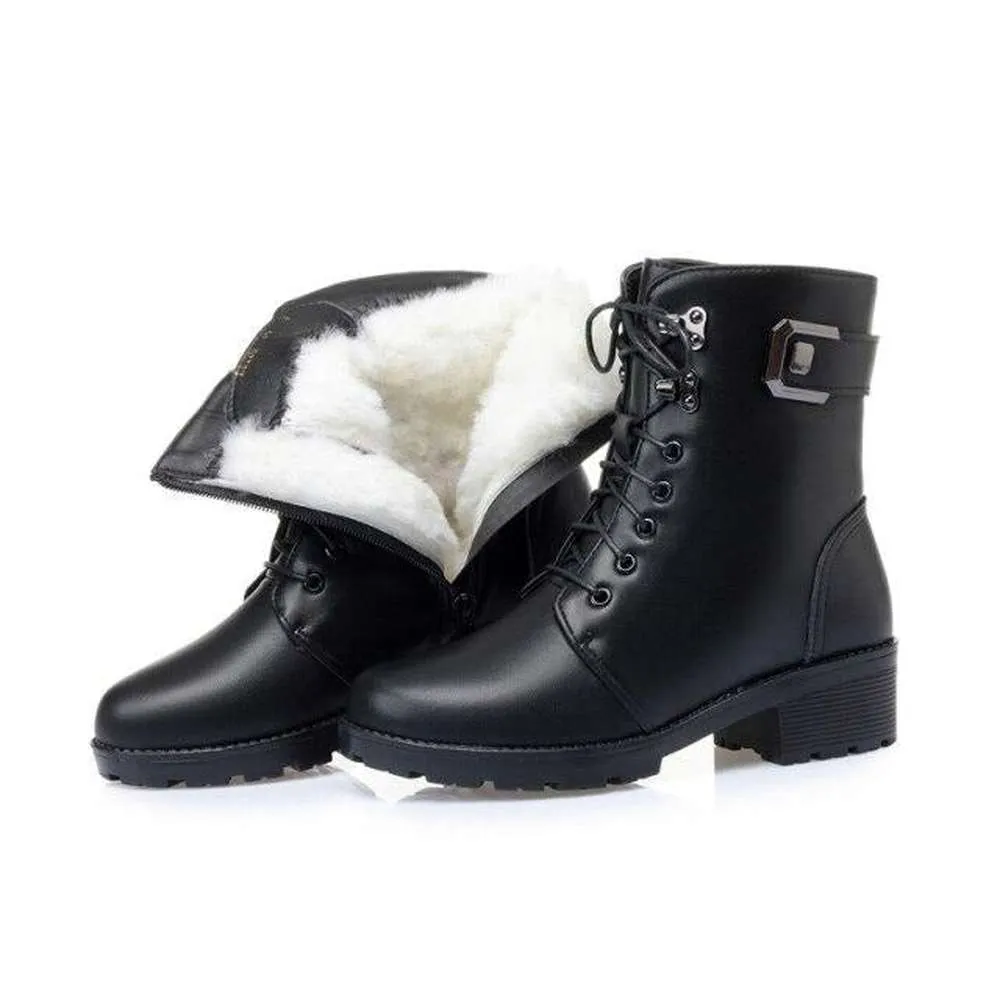 Women Genuine Leather Ankle Boots