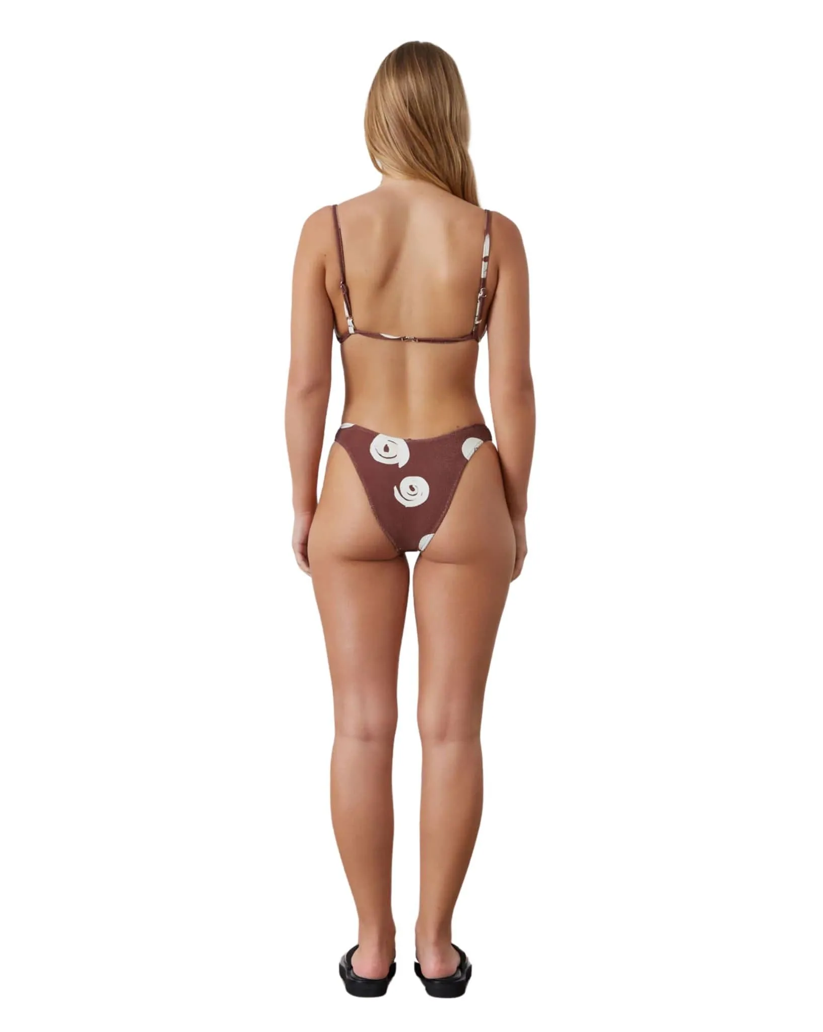 Womens Cocoa Swirl Textured Triangle