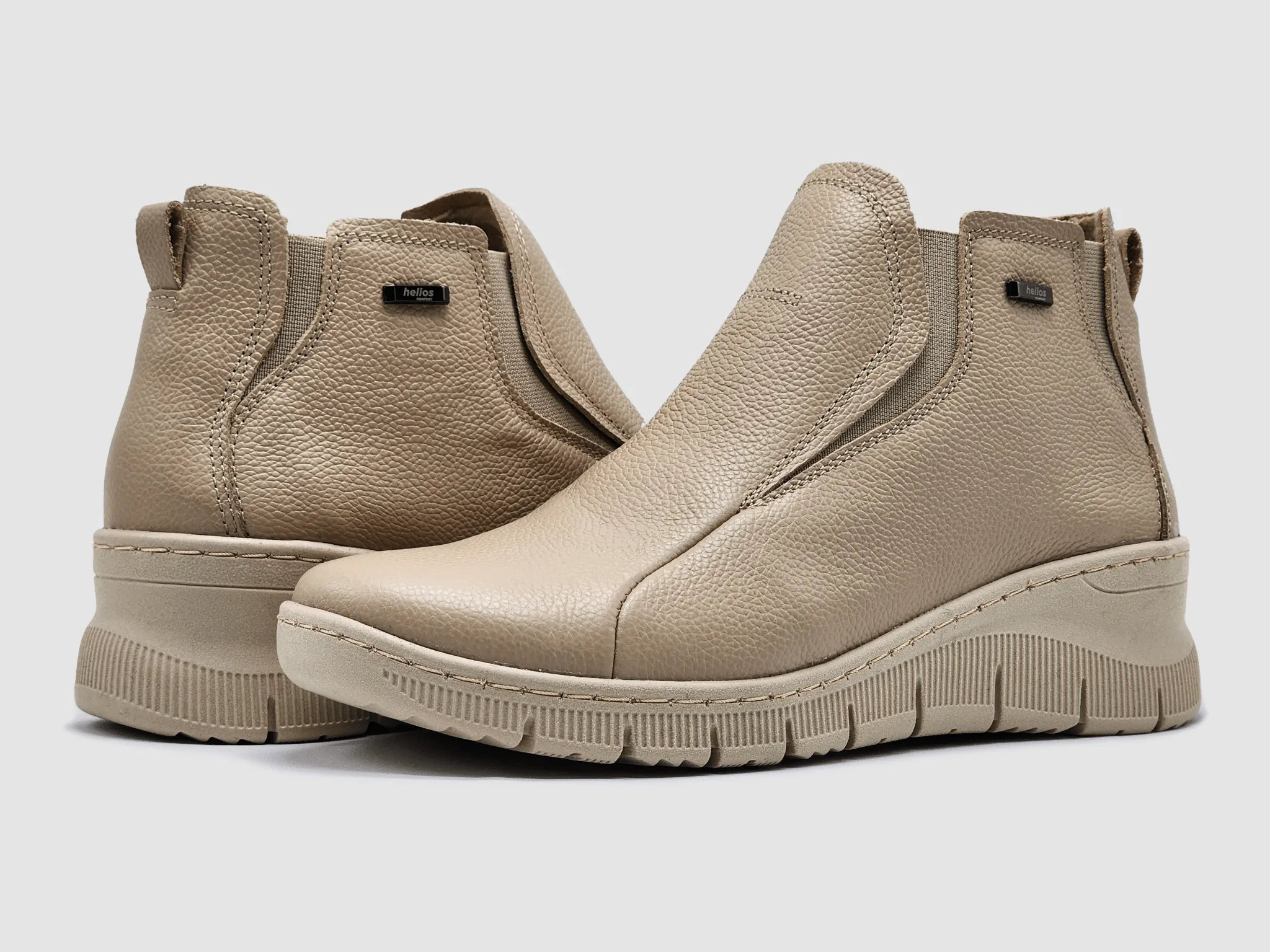 Women's Helios Pandora Fleece-Lined Leather Boots - Beige
